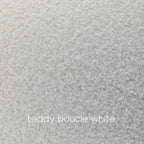 Teddy Boucle Fabric White 1 Seater Swivel Sofa with Footstool MIRIELLE House Of Avana