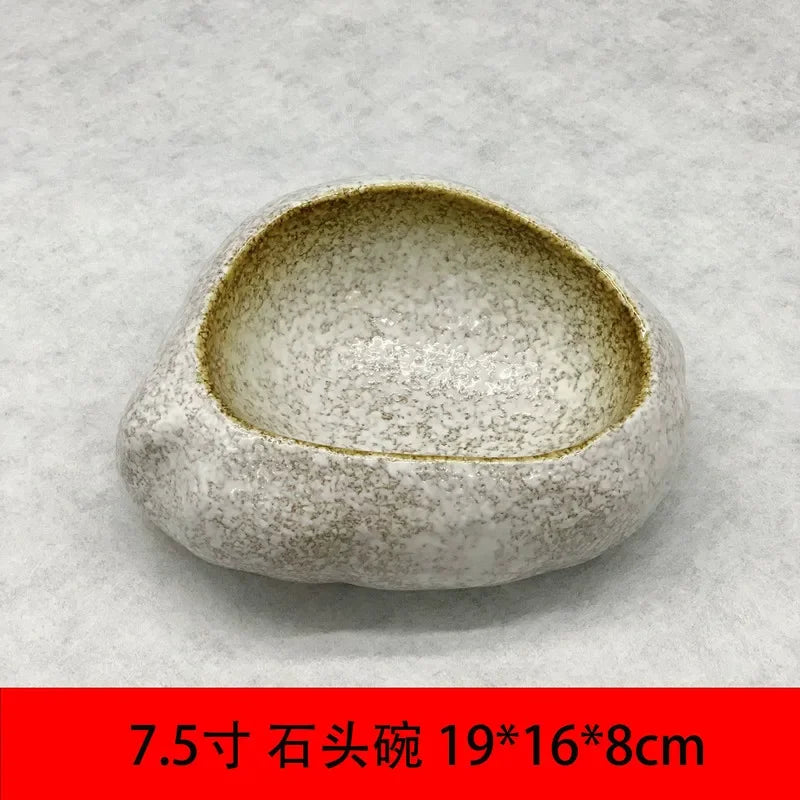 Ceramic Stone Style Serving Bowl - House Of Avana