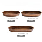 Creative Boat-shaped Wooden Bowl Household Solid Wood Oval Acacia Wood Dried Fruit Plate Snacks Snack... - House Of Avana