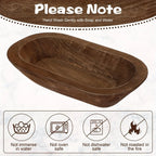 10 Pack Wooden Dough Bowls Bulk Rustic Dough Bowls Hand Carved Wood Bowl Dining Room Paulownia Bowls for... - House Of Avana