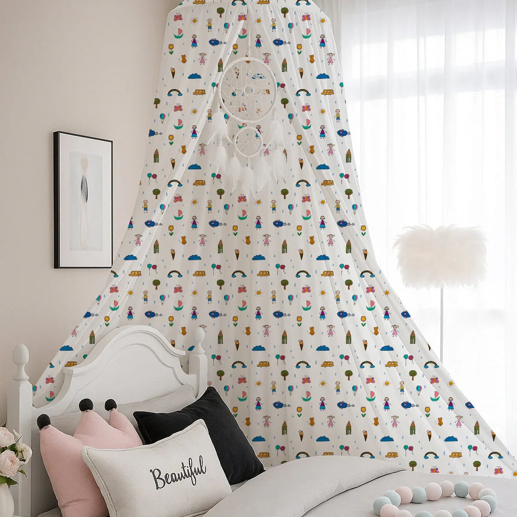 Boy & Girl Kids Printed Canopy - House Of Avana