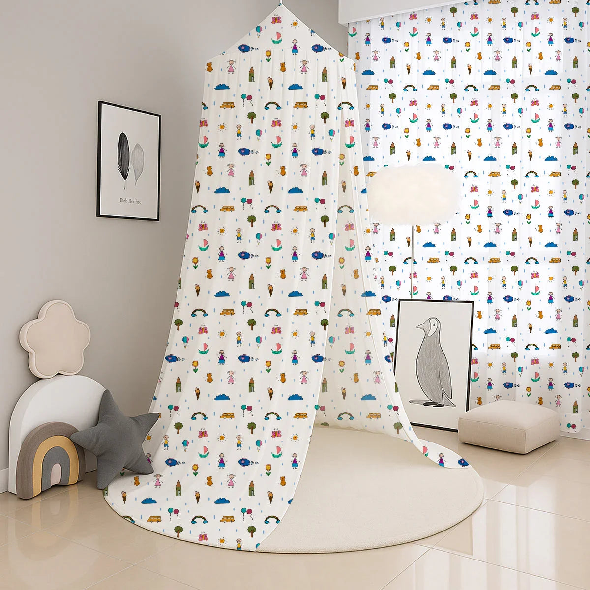 Boy & Girl Kids Printed Canopy - House Of Avana
