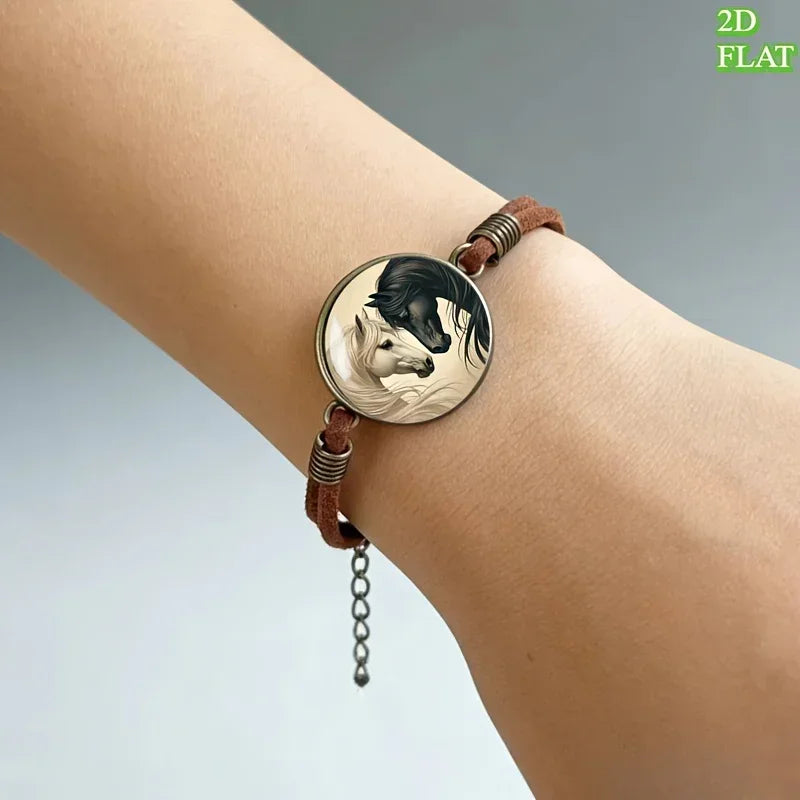 Bracelet - Vintage Glass Black