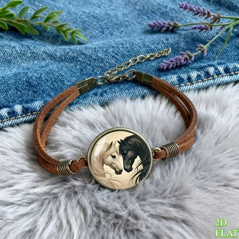 Bracelet - Vintage Glass Black