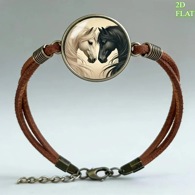 Bracelet - Vintage Glass Black