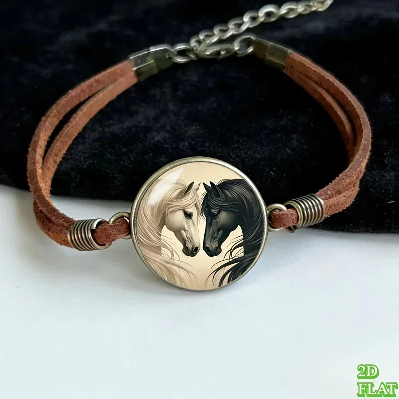 Bracelet - Vintage Glass Black