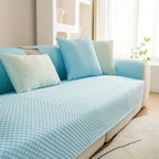 Breathable Ice Silk Light Gray Couch Cover - Cooling & Anti-scratch - House Of Avana