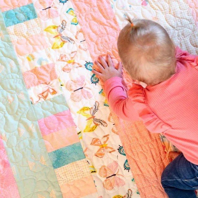 Bricks and Beams Quilt Kit - Butterflies Block Party Quilt Co