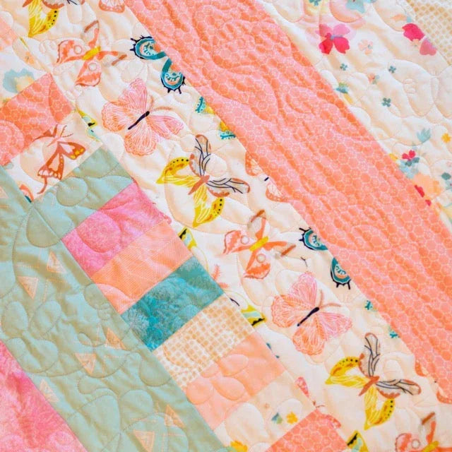 Bricks and Beams Quilt Kit - Butterflies Block Party Quilt Co