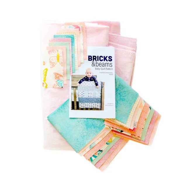 Bricks and Beams Quilt Kit - Butterflies Block Party Quilt Co