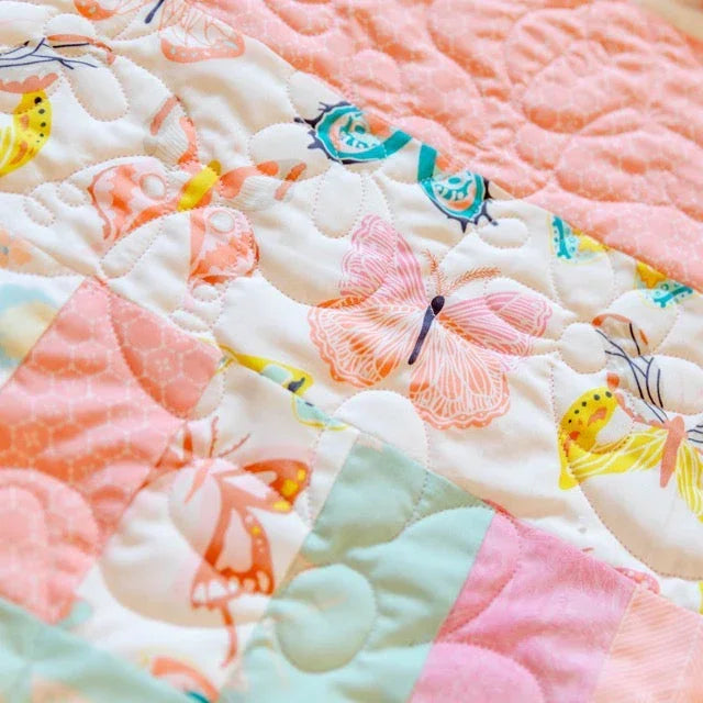 Bricks and Beams Quilt Kit - Butterflies Block Party Quilt Co