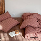 British Vintage Plaid Bedding Set / Black Ever Lasting