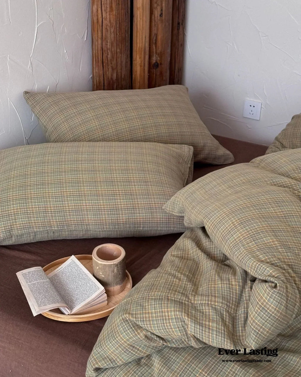 British Vintage Plaid Bedding Set / Black Ever Lasting