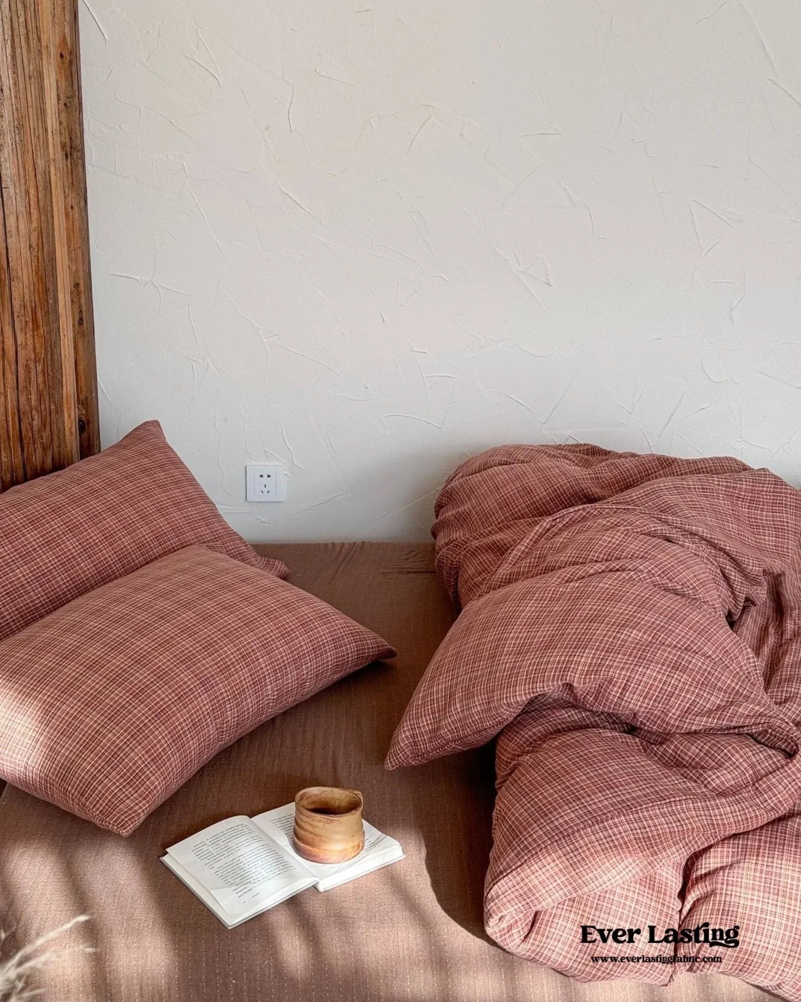 British Vintage Plaid Bedding Set / Black Ever Lasting