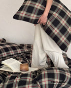 British Vintage Plaid Bedding Set / Brown Ever Lasting