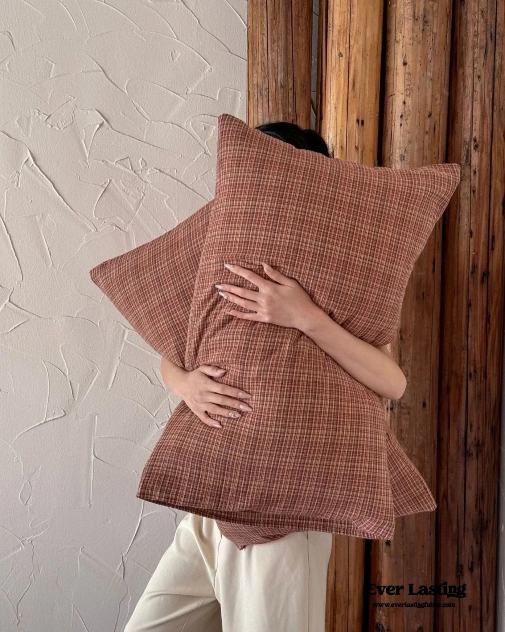 British Vintage Plaid Bedding Set / Brown Ever Lasting