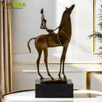 Abstract Modern Art Salvador Dali Woman on Horseback Bronze Statue Animal Bronze Sculptures for Home... - House Of Avana