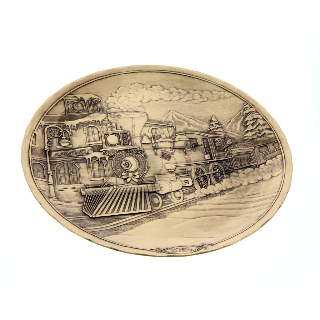 2024 Annual Plate- the Wendell Express (bronze), side view - House Of Avana