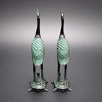 2 Pack Crane Statue Turtle Sculpture Antique Bronze Art Statue Handicraft Chinese Feng Shui Home... - House Of Avana