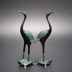 2 Pack Crane Statue Turtle Sculpture Antique Bronze Art Statue Handicraft Chinese Feng Shui Home... - House Of Avana