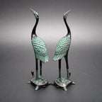 2 Pack Crane Statue Turtle Sculpture Antique Bronze Art Statue Handicraft Chinese Feng Shui Home... - House Of Avana
