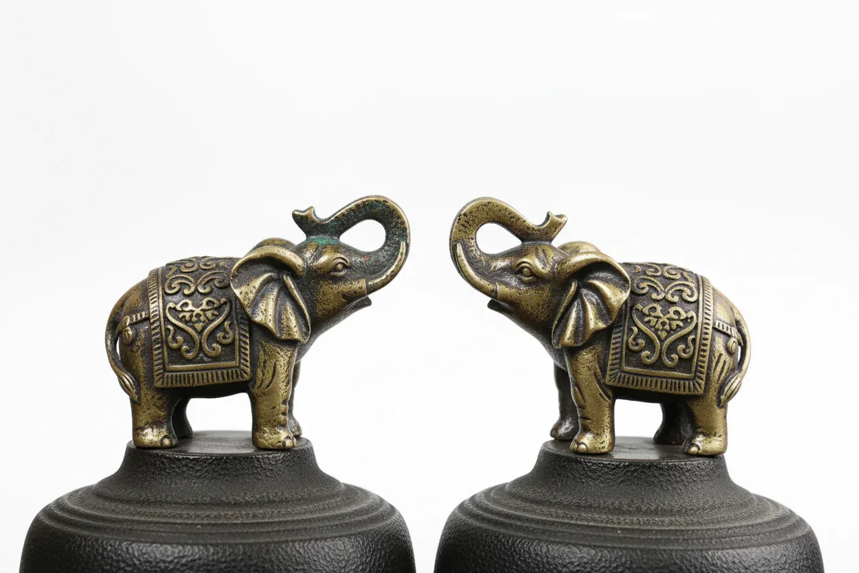 Bronze Elephant Miniatures (copy), angled view - House Of Avana