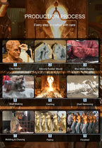 Bronze elephant sculpture with triumphant pose, bronze casting, detailed trunk - House of Avana