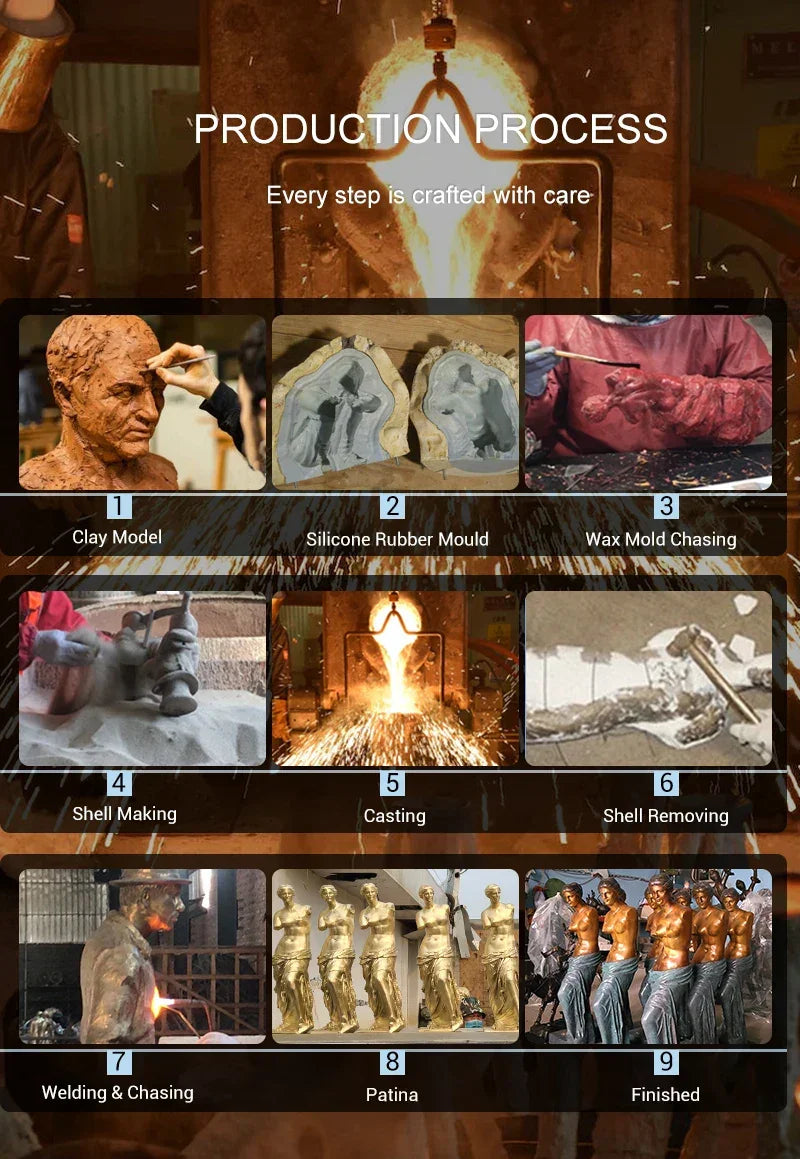 Bronze elephant sculpture with triumphant pose, bronze casting, detailed trunk - House of Avana