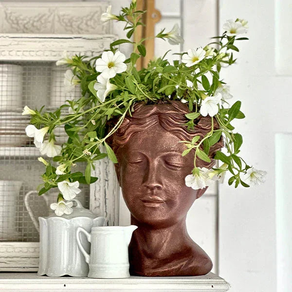 Bronze Goddess Statue Outdoor Planter Decor Steals