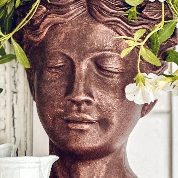 Bronze Goddess Statue Outdoor Planter Decor Steals