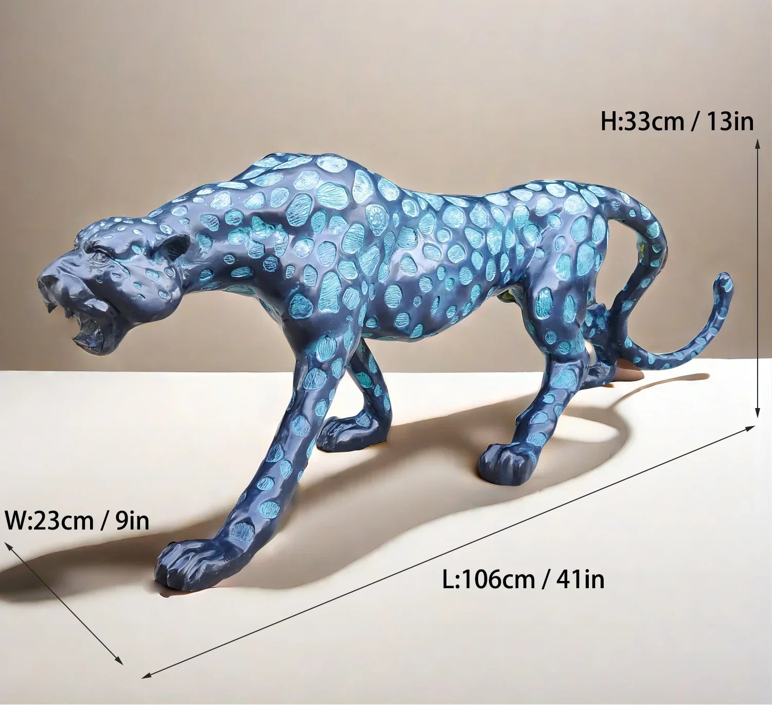 Bronze Leopard Sculpture Hot Casting Bronze Leopard Statues Large Wildlife Animal Crafts for Home Garden... - House Of Avana