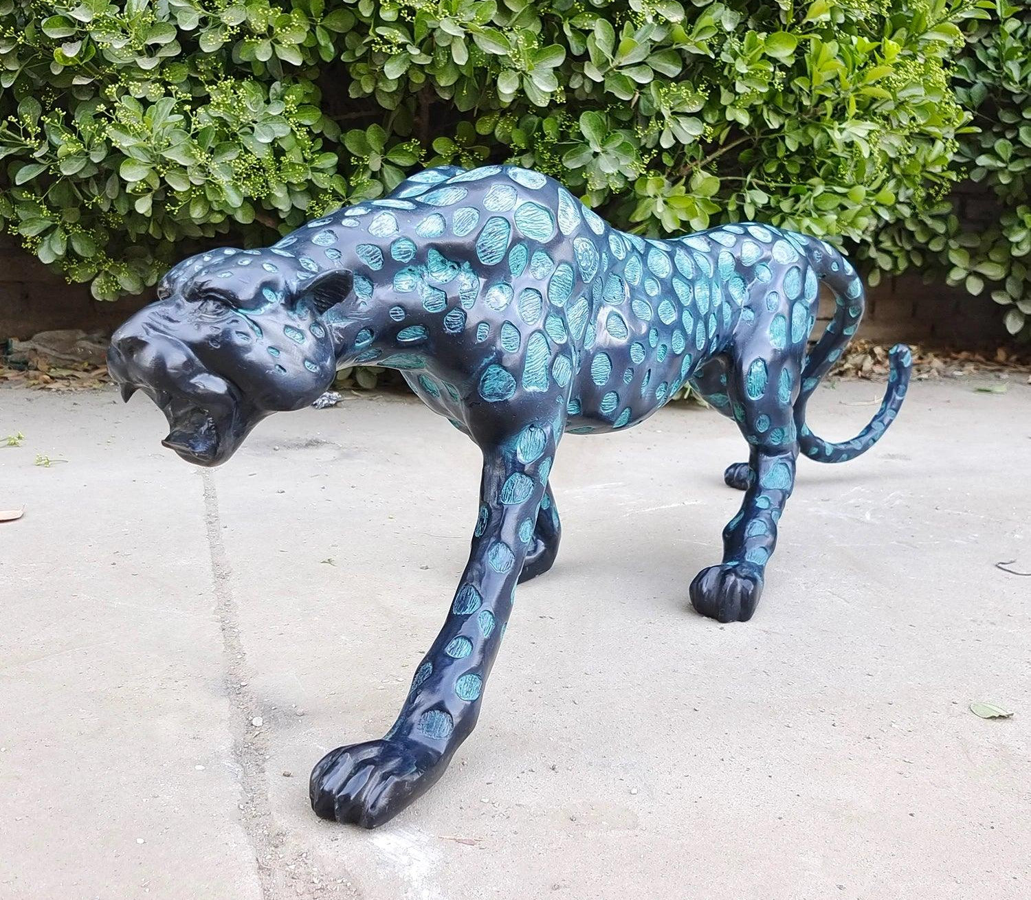 Bronze Leopard Sculpture Hot Casting Bronze Leopard Statues Large Wildlife Animal Crafts for Home Garden... - House Of Avana
