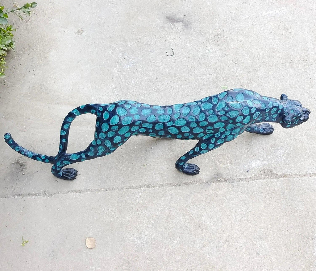 Bronze Leopard Sculpture Hot Casting Bronze Leopard Statues Large Wildlife Animal Crafts for Home Garden... - House Of Avana