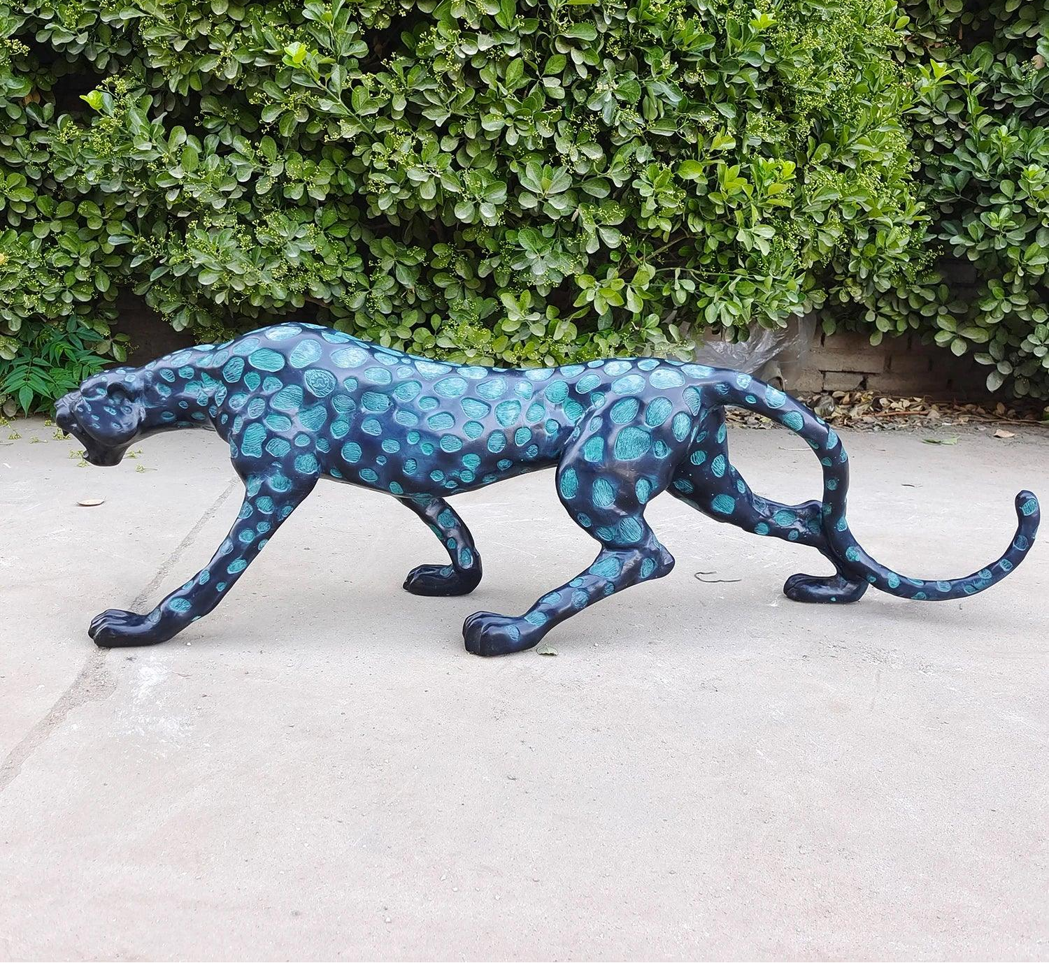 Bronze Leopard Sculpture Hot Casting Bronze Leopard Statues Large Wildlife Animal Crafts for Home Garden... - House Of Avana