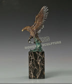 33cm Large Home Office Living Room Top Cool Business Ornament Auspicious Arabic Eagle Hawk Retro Bronze... - House Of Avana