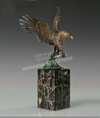 33cm Large Home Office Living Room Top Cool Business Ornament Auspicious Arabic Eagle Hawk Retro Bronze... - House Of Avana