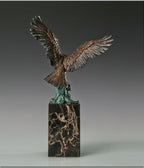 33cm Large Home Office Living Room Top Cool Business Ornament Auspicious Arabic Eagle Hawk Retro Bronze... - House Of Avana