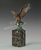 33cm Large Home Office Living Room Top Cool Business Ornament Auspicious Arabic Eagle Hawk Retro Bronze... - House Of Avana