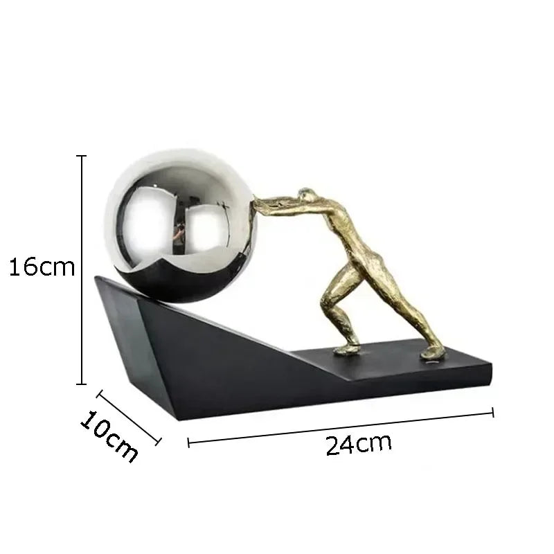 Mythical Figure Sculpture - Sisyphus Bronze Desk Statue, product packaging - House Of Avana