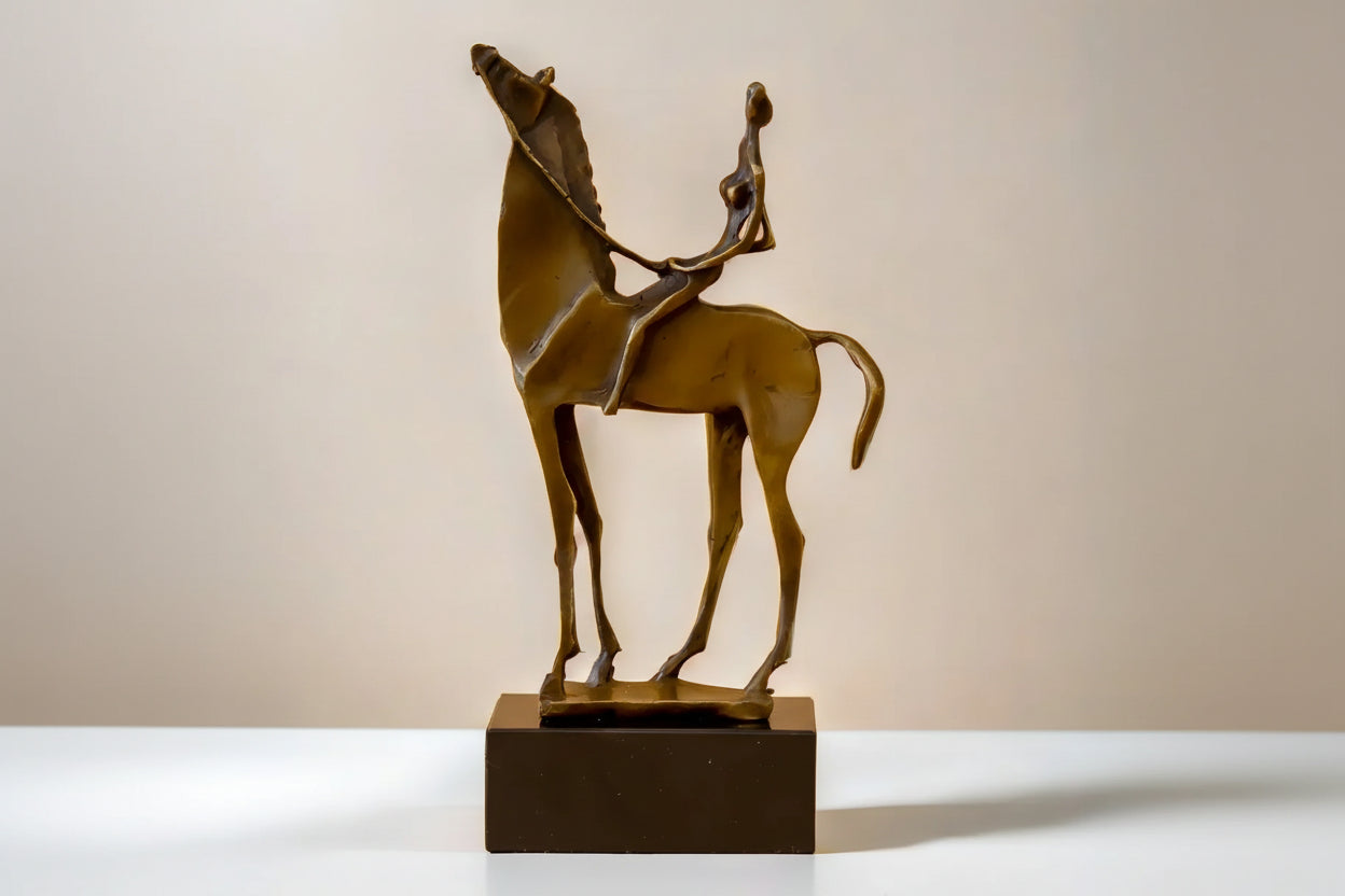 Abstract Modern Art Salvador Dali Woman on Horseback Bronze Statue Animal Bronze Sculptures for Home... - House Of Avana