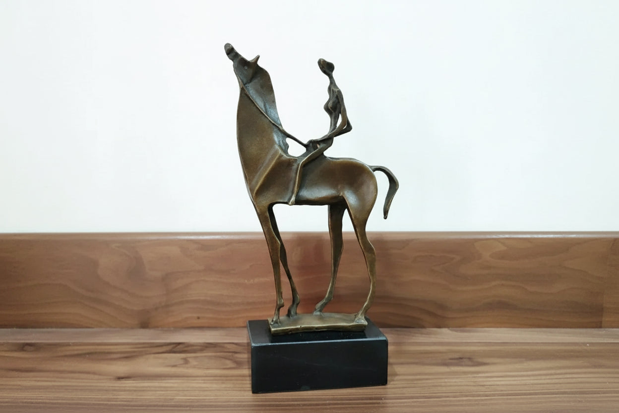 Abstract Modern Art Salvador Dali Woman on Horseback Bronze Statue Animal Bronze Sculptures for Home... - House Of Avana