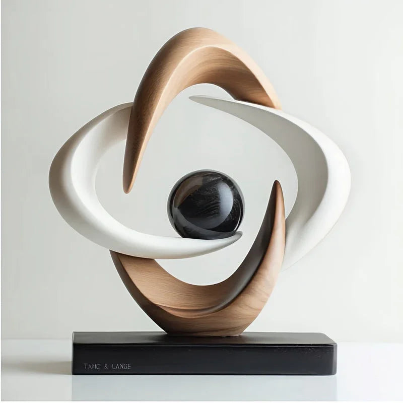 Modern Abstract Wealth & Prosperity Sculpture - All-direction Good Fortune Decor with... - House Of Avana