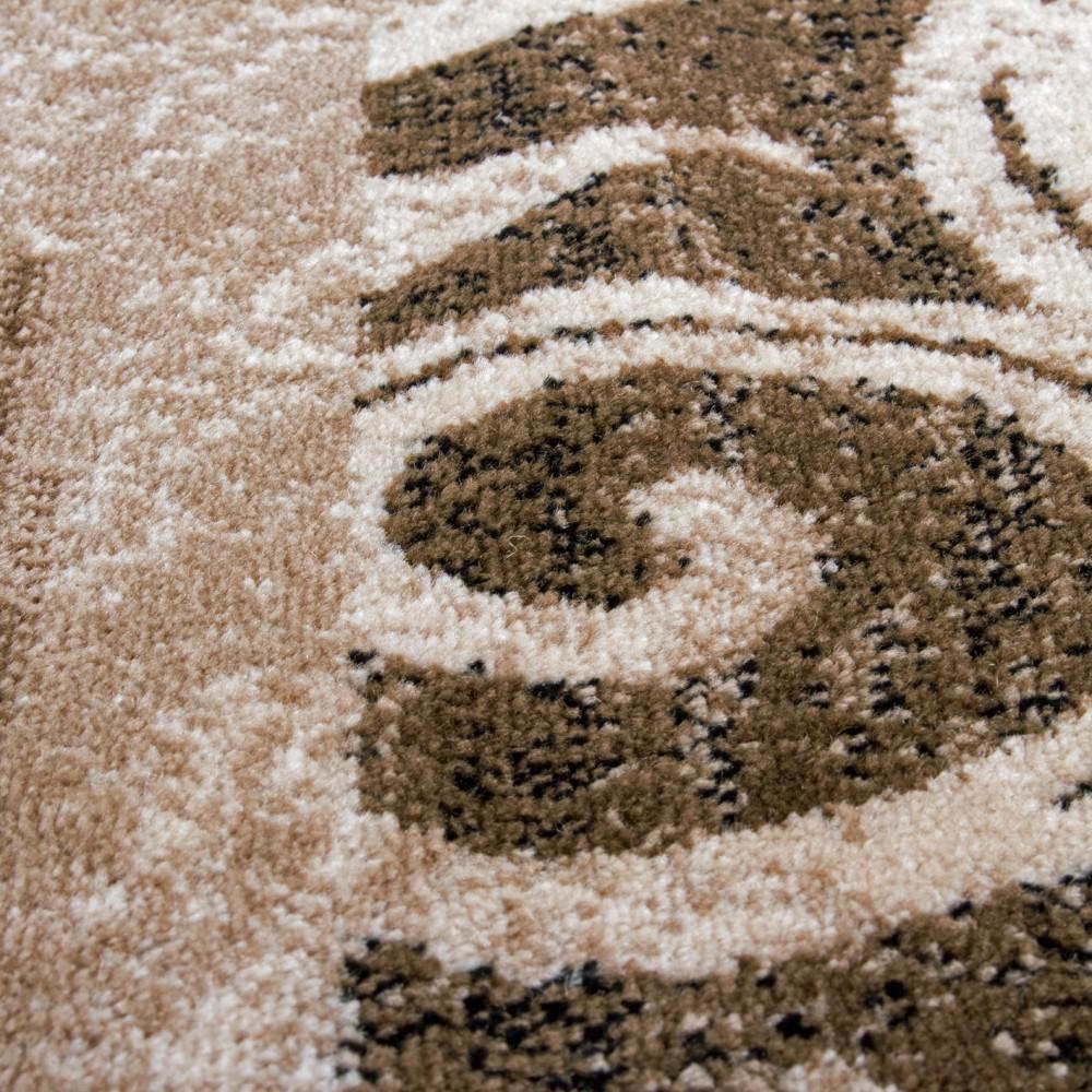 Brown Beige Designer Rug for Living Room RugYourHome