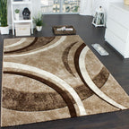 Designer Rug Brilliance Brown Beige Geometric Pattern - House Of Avana