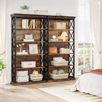 6 - Tier Bookcase, Inches Industrial Bookshelves and Bookcases, Floor Standing Shelf Display Storage... - House Of Avana