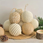 Brown Christmas Ball Set S with Wooden Clips 3.15-inch Rope - House Of Avana [[SKU:HOA-XMS-059]]