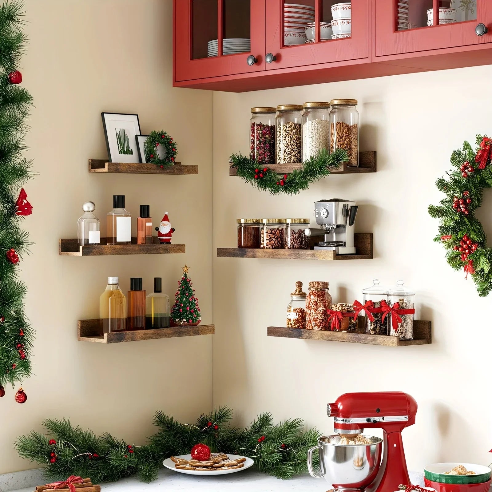 Tomnk S 10.9-15.7inch Floating Shelves, Bookcases, Cabinets & Shelves, Muti Sizes, Wall Mounted Shelves... - House Of Avana