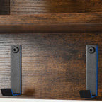 Brown Entryway Bench with Coat Rack & Shoe Storage - House of Avana