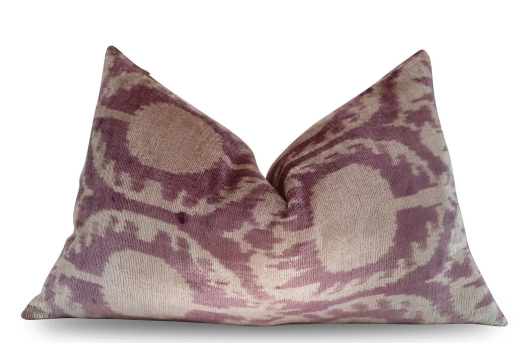 Canvello Decorative Brown Beigethrow Pillow Down Feather Filled - 16x24 in, side view - House Of Avana