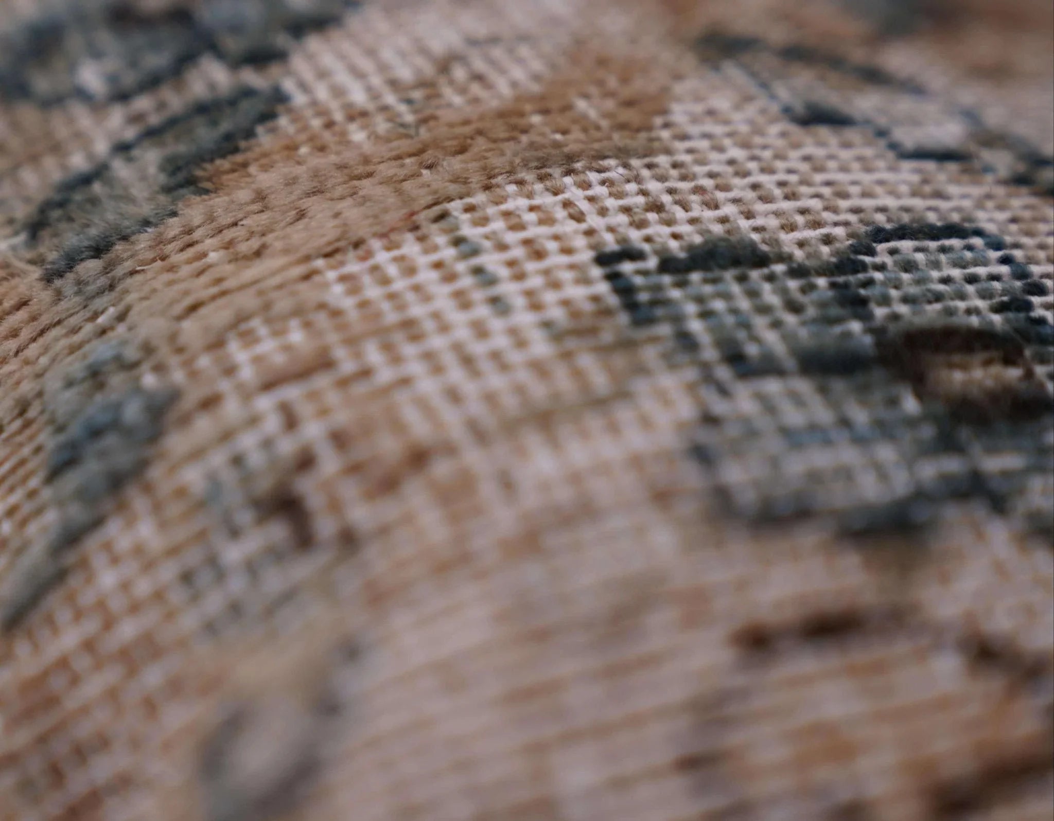 Canvello Antique Rug Brown Cushions for Sofa - 16"x16", lifestyle image - House Of Avana